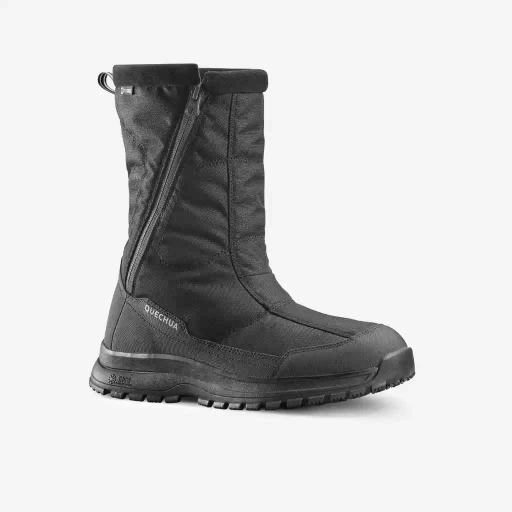 Botas de Nieve Cálidas Impermeables de Hombre Para Senderismo Sh100 Cremallera