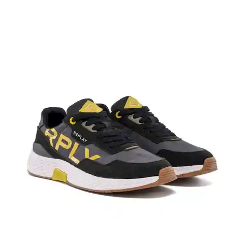 Replay Tenis Sneaker Para Hombre Negro/Blanco Talla 40