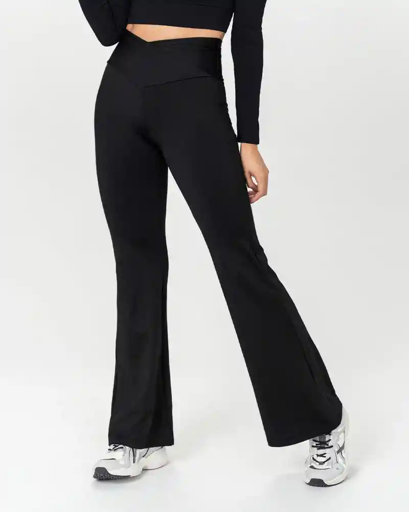 Legging Pretin Ancha Control Medio S - Negro