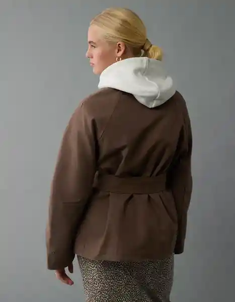 Chaqueta Mujer Café Talla: SMALL 3625203 American Eagle