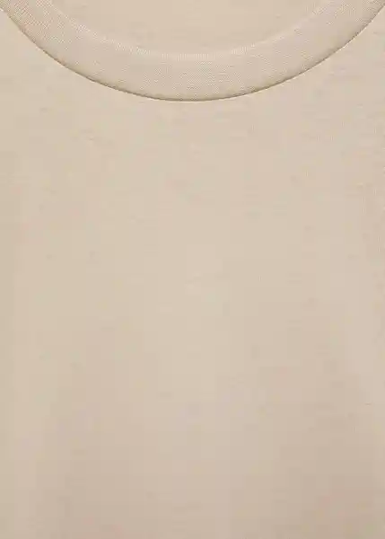 Camiseta Cherlo Crudo Talla M Hombre Mango