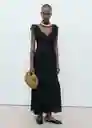 Vestido Ramona Negro Talla M Mujer Mango