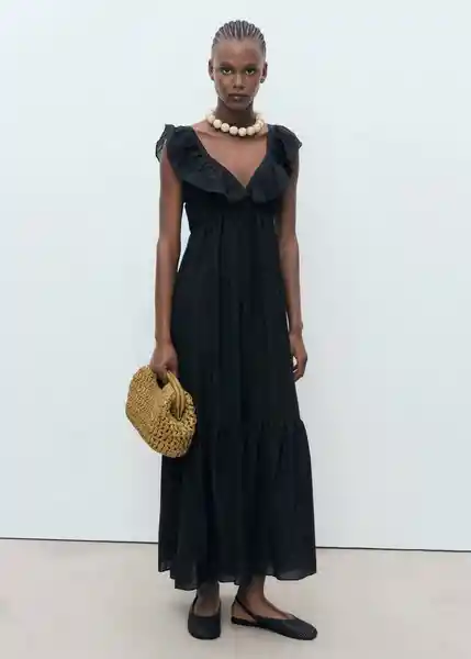 Vestido Ramona Negro Talla M Mujer Mango