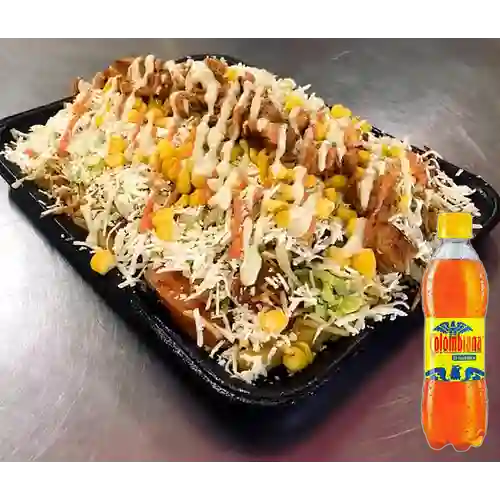 Combo Salchipapa Mega + Colombiana 350 ml