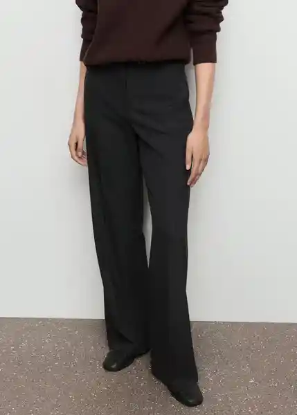 Pantalón Carlota Gris Talla 38 Mujer Mango