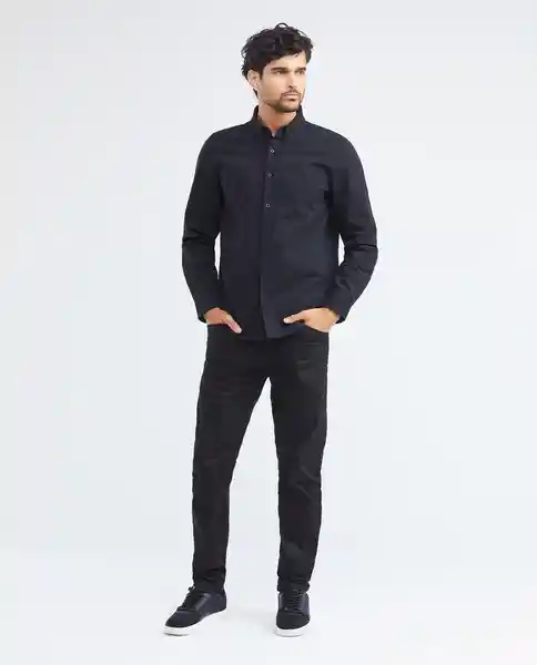 Texture Shirt M/l Negro Noche Ultraoscuro Talla Xxl Hombre Chevignon