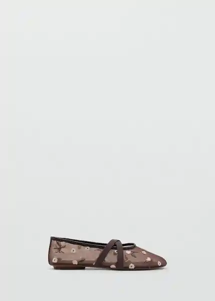 Zapatos Balta Marrón Talla 37 Mujer Mango