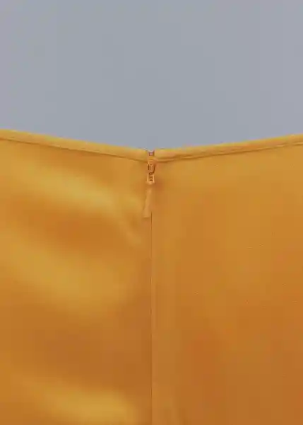 Pantalón Palazzo2 Naranja Talla 42 Mujer Mango