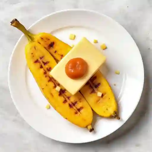 Plátano con Queso y Bocadillo