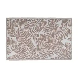 Alfombra Flatweave 120x180 Cm Hojas Ecrue