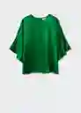 Blusa Federica-A Verde Talla M Mujer Mango