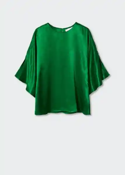 Blusa Federica-A Verde Talla M Mujer Mango