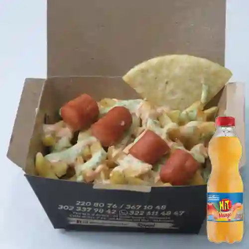 Combo mini salchichas + hit mango 500 ml