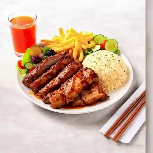 Almuerzo ejecutivo costillas