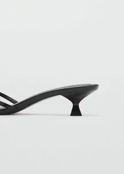 Sandalias Celeste Negro Talla 38 Mujer Mango