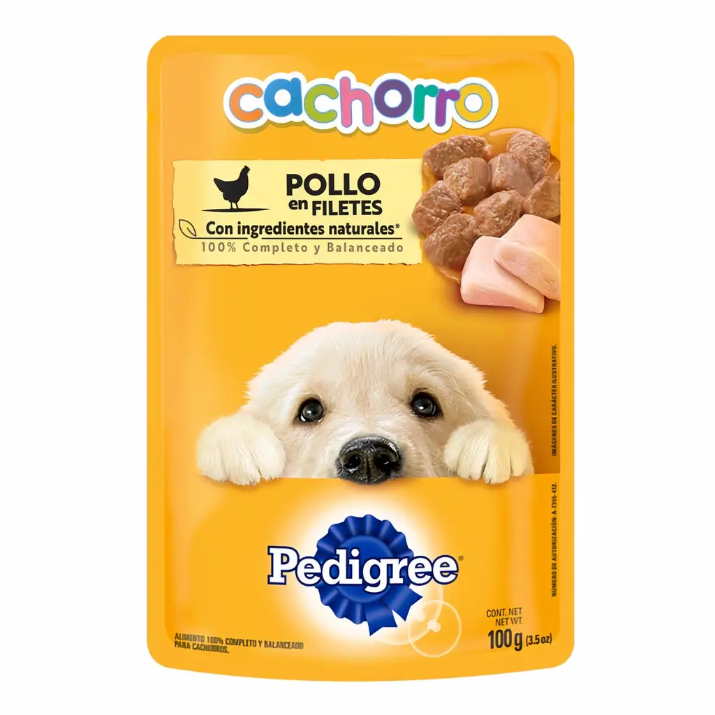 Pedigree Alimento Húmedo para Perro Cachorro Sabor a Pollo eb Filetes