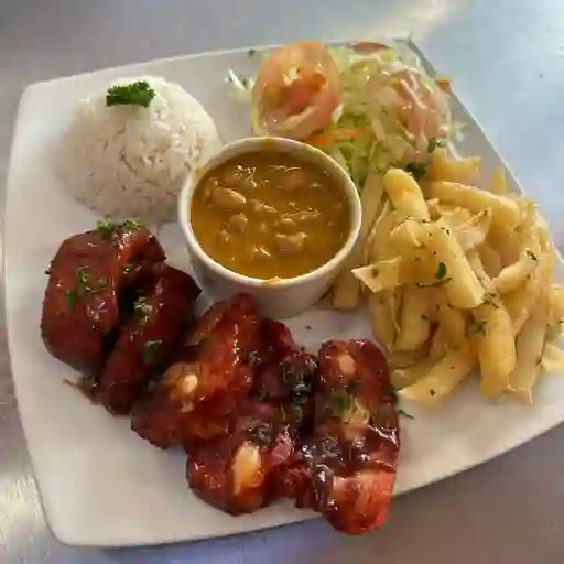Bandeja con costilla