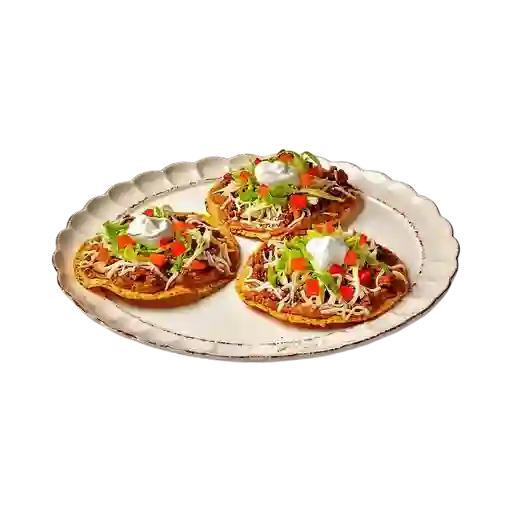 Tostadas de Res y Pollo X2