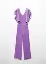 Enterizo Mono Gala-A Morado Talla XL Mujer Mango