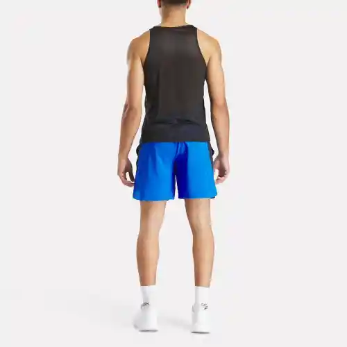 Reebok Pantaloneta Para Correr Running de Hombre Azul Talla M