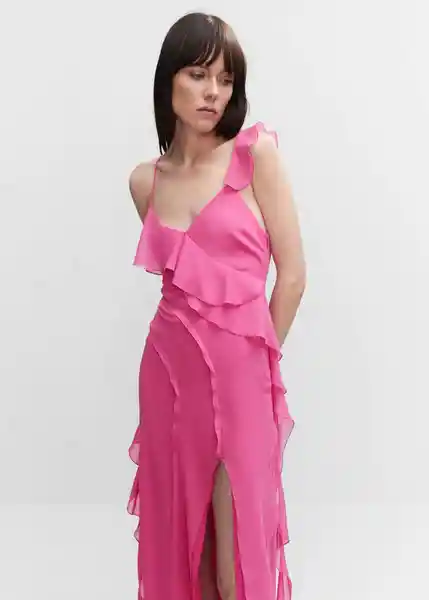 Vestido Nora Fucsia Talla S Mujer Mango