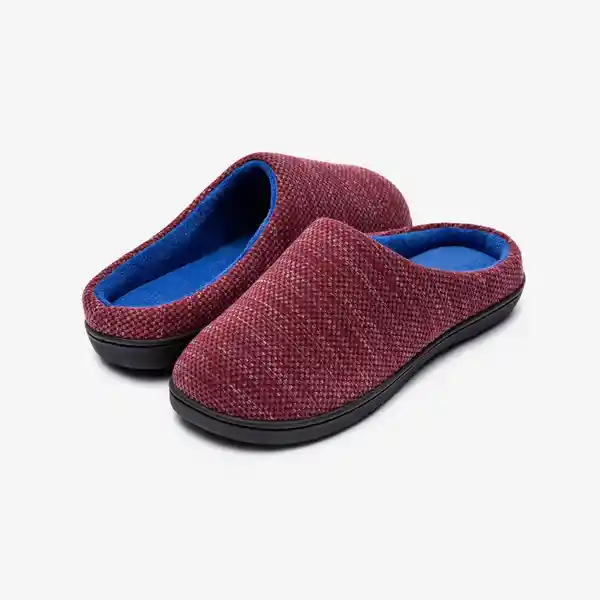 Inkanta Pantuflas Birdseye Mujer Rojo Azul L