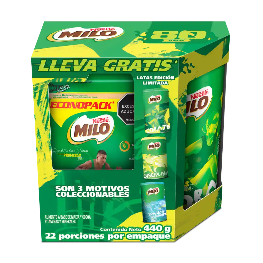 Bebida en polvo MILO x 440g gratis Lata Coleccionable