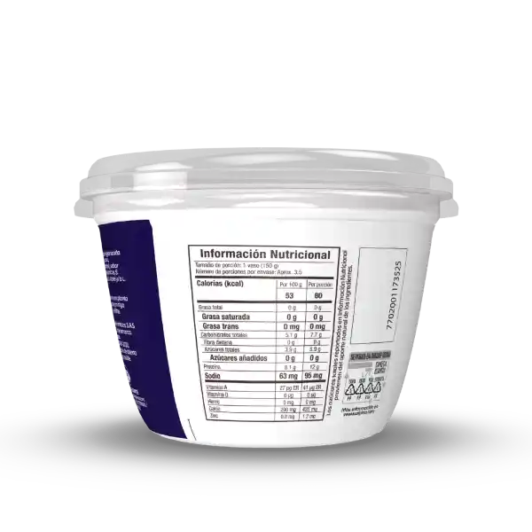 Yogurt Griego Finesse Tres Zeros 500 g