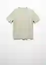 Camiseta Bellow Verde Pastel Talla M Hombre Mango