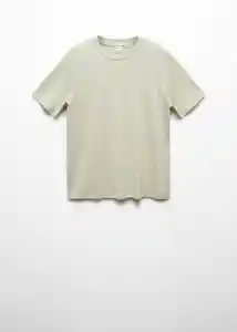 Camiseta Bellow Verde Pastel Talla M Hombre Mango