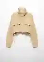 Chaqueta Cazadora Danna Camel Talla S Mujer Mango