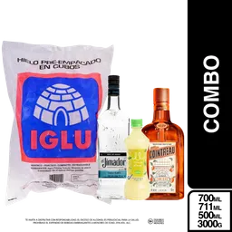 Combo Margarita el Jimador + Cointreau Naranja + Jugo Limón+Iglu