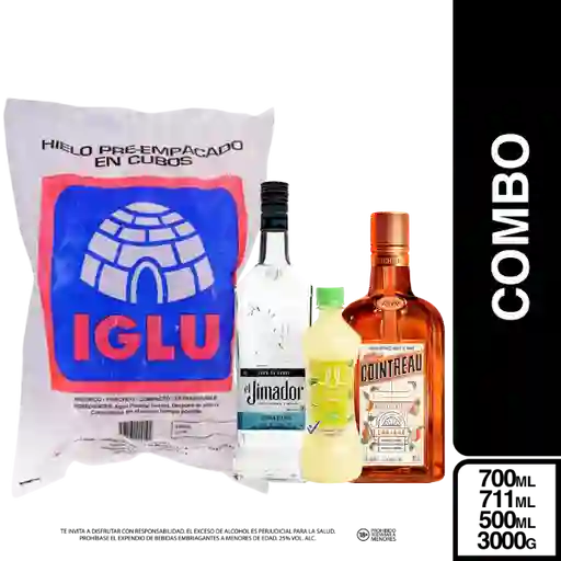 Combo Margarita el Jimador + Cointreau Naranja + Jugo Limón+Iglu