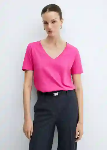 Camiseta Chalapi Fucsia Talla XS Mujer Mango