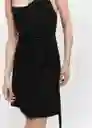 Vestido Lari Negro Talla 18 Mujer Mango