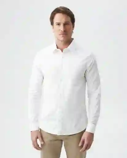 Camisa M/l Premium Blanco Puro Claro Talla M Hombre Chevignon