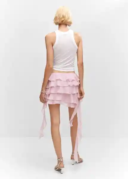 Falda Nube Rosa Palo Talla M Mujer Mango
