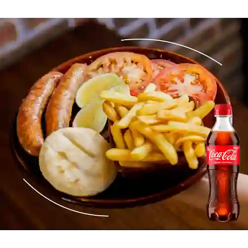 Combo Plato de Chorizos Fritos +Cocacola Orig 400ml