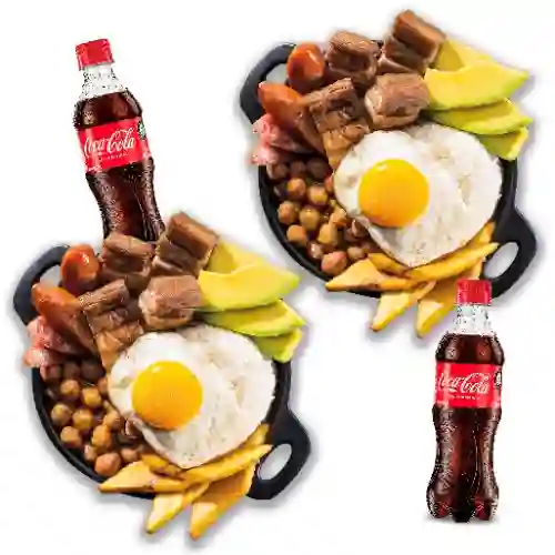 Frijoladas X 2 + 2 Coca-Cola 400 ml