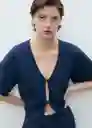 Top Naxos Azul Noche Talla S Mujer Mango