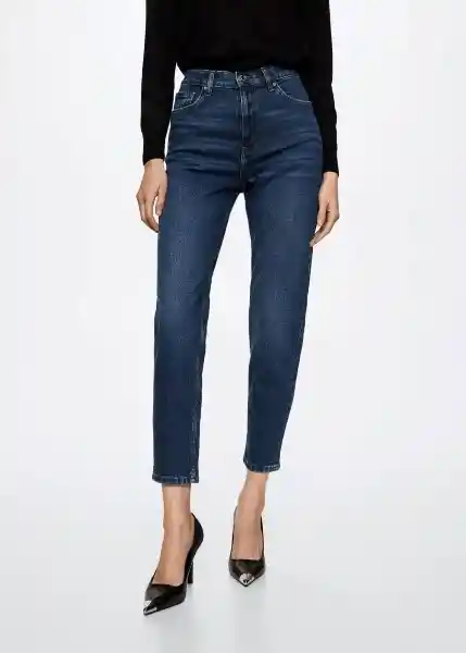 Jeans Newmom Tejano Oscuro Talla 36 Mujer Mango