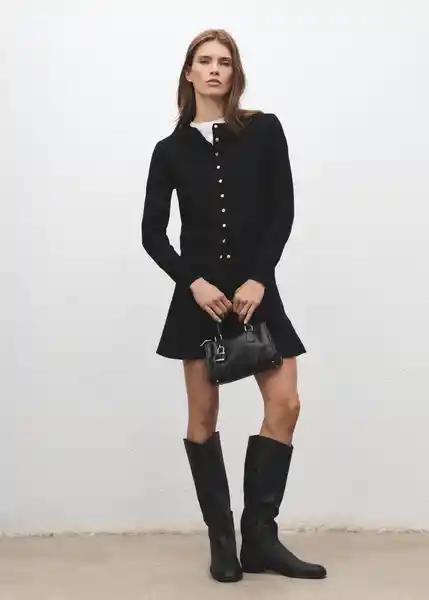 Cardigán Descart Negro Talla S Mujer Mango