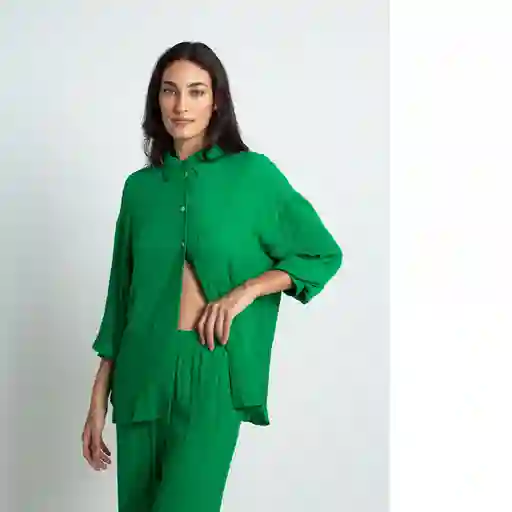 Camisa Nube Mujer Verde Tolima Oscuro Talla M 412F332 Naf Naf