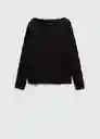 Camiseta Saco Negro Talla M Mujer Mango