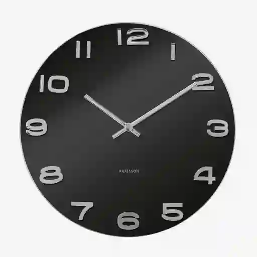Inkanta Reloj de Pared Vintage Redondo Negro