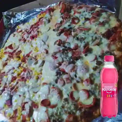 Combo Pizza Mediana Pecadora + Manzana 250 ml