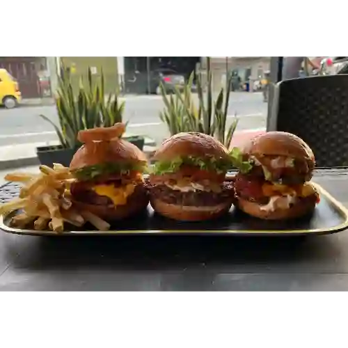 Combo X3mini Hamburguesas+acompañamiento