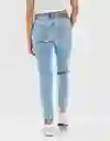 Jean Long Tomgirl Mujer Azul Talla 0 American Eagle