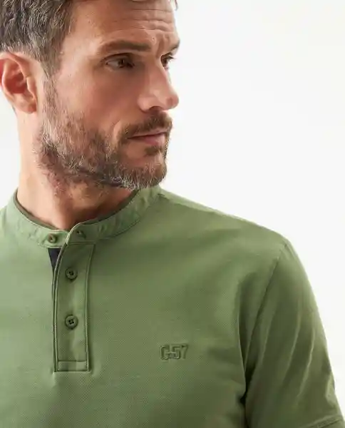 Camiseta Neru Polo Neck Verde Loden Oscuro T M Chevignon