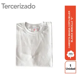 Rayito Camiseta Mujer Blanca Básica S